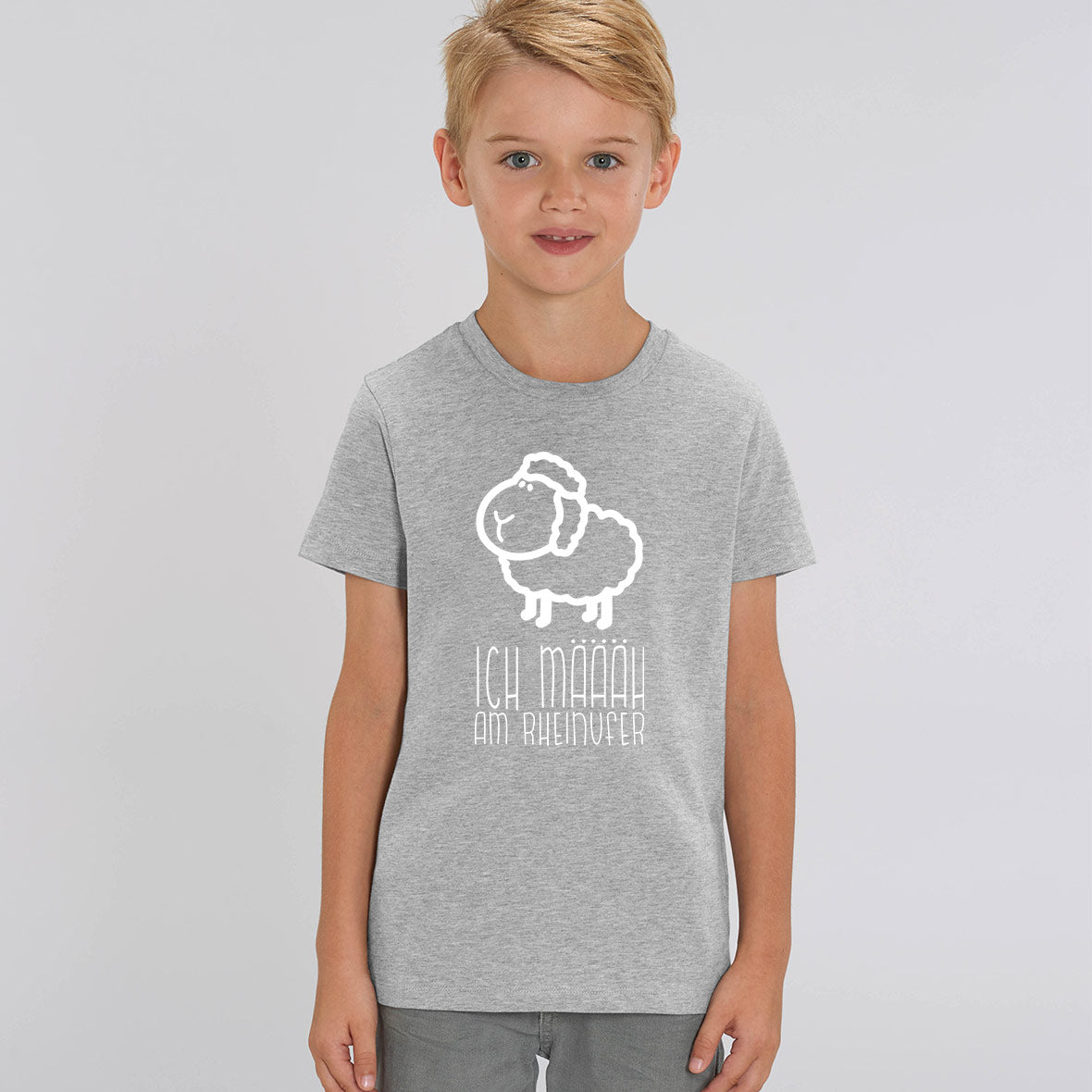 Rheinmäääher Rheinufer – Kinder T-Shirt